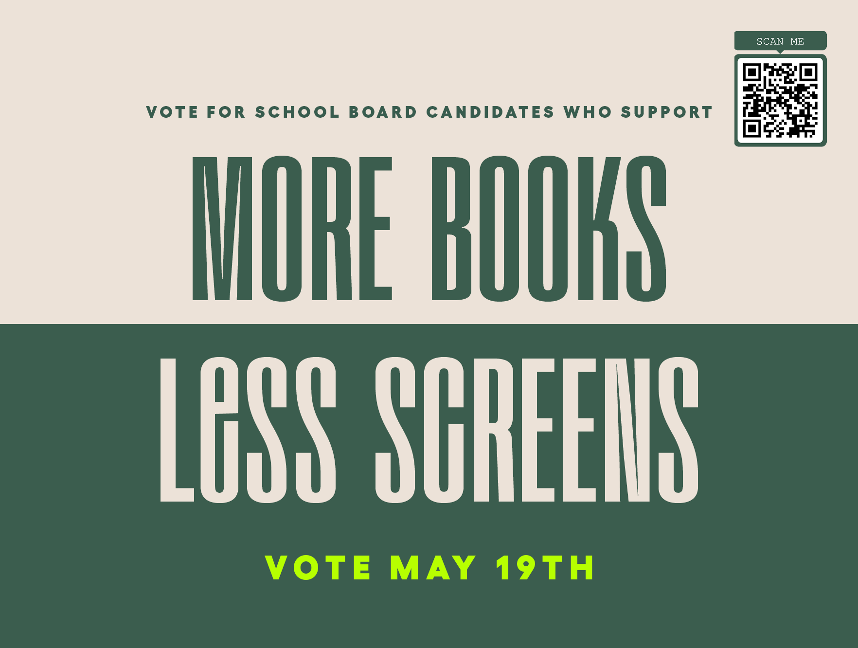 More Books lawn sign
